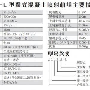 JSLT14-L 型濕式混凝土噴射機組 （履帶一體機）